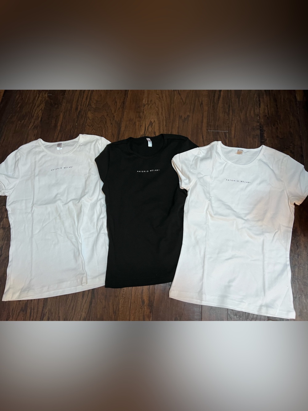 ANTONIO MELANI Short Sleeve Tee — White & Black Bundle
